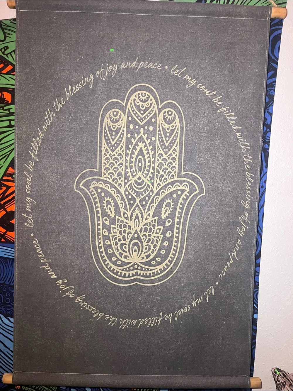 Hand of Hamsa Protection Boho Wall Tapestry
